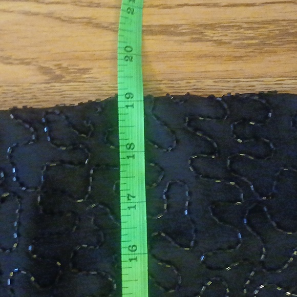 Vintage Laurence Kazar sequin beaded Dress Womens Vintage Large Black Formal - Picture 15 of 15
